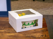 SOUTHERN CHAMPION TRAY 200 / 9" x 9" x 2.5" / White Window Bakery Take Out Containers