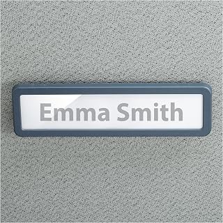 Officemate Verticalmate Name Plate, Gray (29222)