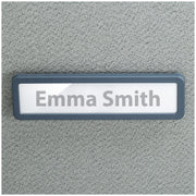 Verticalmate Name Plate by Officemate – 1 Pack, Plastic, Gray, Model 29222