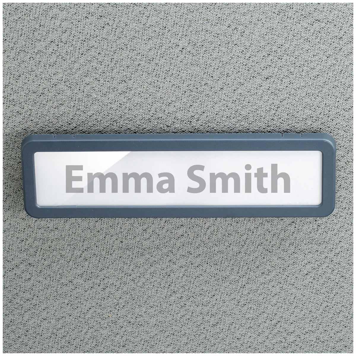Verticalmate Name Plate by Officemate – 1 Pack, Plastic, Gray, Model 29222