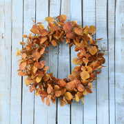 YNYLCHMX Fall Wreath, 20 Inch Diameter, Golden Eucalyptus Leaves