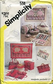 Simplicity Pattern 5311 ~ String Quilted Sewing Accessories and Wall Hangings by Marjorie Puckett