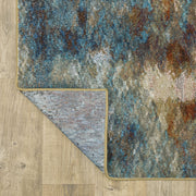 Venice / 8123X by Oriental Weavers – 6'7" x 9'2" (Rectangular), Polypropylene, Blue/ Gold, Model V8123X200280ST