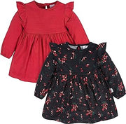 Gerber Baby & Toddler Girls 2-Pack Long Sleeve Dresses