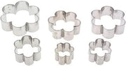 HARQ9 Ateco Plain Edge Daisy Cutters in Graduated Sizes, Stainless Steel, 6 Pc Set