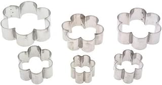 HARQ9 Ateco Plain Edge Daisy Cutters in Graduated Sizes, Stainless Steel, 6 Pc Set