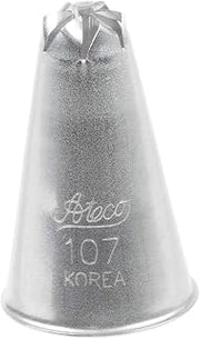 Ateco Drop Flower Piping Tip 107, Silver, Stainless Steel