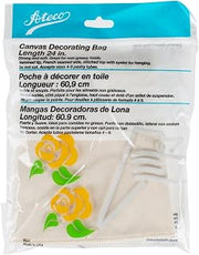 Ateco 3224 24" Canvas Pastry Decorating Bag - Durable Heat Resistant Canvas, Hemmed Tip, French Seamed Side.