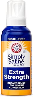 Arm & Hammer Simply Saline Nasal Mist Extra Strength, Severe Congestion, 1.6 Ounce