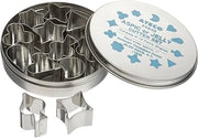 Ateco #4848 1-Inch Aspic Jelly Mini Cutters, Set of 12 Assorted Shapes