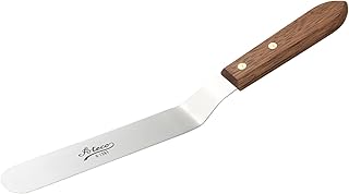 Ateco Offset Spatula with 7.63-Inch Stainless Steel Blade, Wood Handle, Silver