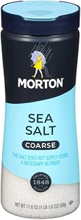 Morton Coarse Sea Salt, All-Natural Finishing Salt, 17.6 Oz, 1-Pack