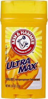 Arm & Hammer Deodorant 2.6 Ounce Solid Ultra Max Unscented (76ml)