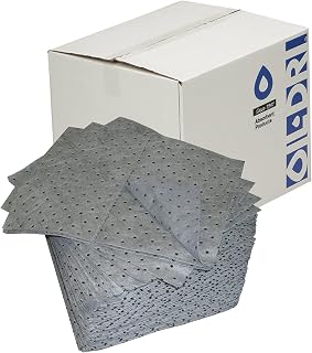 Oil-Dri L90902 15" W x 19" L Universal Heavy Weight Bonded Perforated Pads (100 Mats/Box)