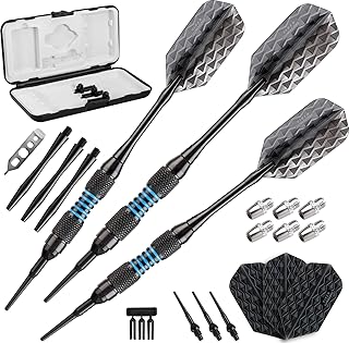 Viper Bobcat Adjustable Soft Tip Darts Blue Rings 16-18 Grams