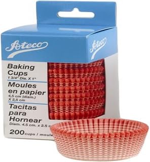 Ateco Orange Stripe 1.94-Inch Baking Cups, 200 Count