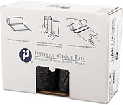 Inteplast 45 Gallon High Density Can Liner, 22 Micron in Black