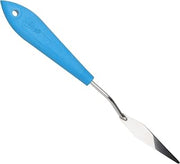 Ateco Offset Spatula, 2.9" Diamond Shape Trowel, Non-Slip Plastic Handle, Large Diamond, Silver