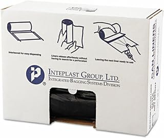 Inteplast Group 60 Gallon High Density Can Liner in Black