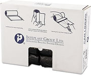 Inteplast Group High-Density Commercial Can Liners, 16 gal, 6 microns, 24" x 33", Black, 50 Bags/Roll, 20 Rolls/Carton