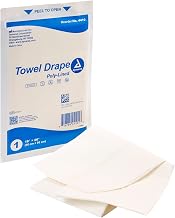Dynarex Disposable Towel Drapes, Sterile, 18" x 26," for Medical & Surgical Use, Poly-Interlined Lining, Protect from Contaminants, 1 Box of 50 Drapes