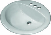 Sloan 3873002, Vitreous China Drop-In Lavatory Sink, White