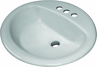 Sloan 3873002, Vitreous China Drop-In Lavatory Sink, White