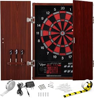 Viper by GLD Products Neptune Electronic Soft Tip Dart Board with Cabinet