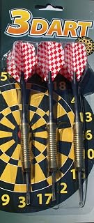 (626-6) 3-Pack Brass Tournament Dart Set