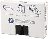 Inteplast 33 Gallon High Density Can Liner, 33 x 40 in, 16 Micron in Black, 250 Count