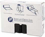 Inteplast 33 Gallon High Density Can Liner, 33 x 40 in, 16 Micron in Black, 250 Count