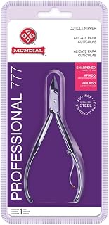 Cuticle Nipper MUNDIAL 777 Professional - Sharpened Nail Care Cuticle Trimmer for Manicure and Pedicure, Longer Stainless Steel Handle