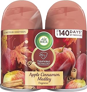 Air Wick Automatic Air Freshener Spray Refill, Apple Cinnamon 2 count