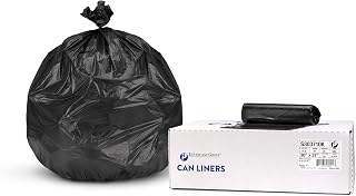 Inteplast 20-30 Gallon, Heavy-Duty Black Trash Bags - 10 Mic, 500 Ct
