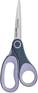 Acme United 14910 Scissors Titanium Bonded 8-Inch L Straight Gray/Purple