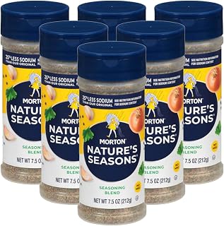 Morton Nature's Seasons Seasoning Blend, Less Sodium, 7.5 oz, 6-Pack
