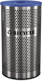 Ex-cell VCR33PERFS Stainless Steel Recycle Receptacle, 33gal, Stainless Steel