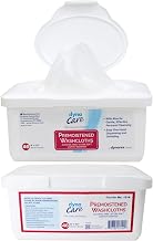 Dynarex Personal Cleansing Washcloth - Pre-Moistened Wet Wipes with Lanolin & Aloe Vera - Disposable Sheets for Incontinence, Personal Care, Make-Up Removal, 1 Tub of 46 Wipes
