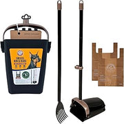Arm & Hammer Swivel Bin & Rake Dog Pooper Scooper, Includes 2 Waste Bags