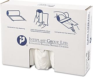 Inteplast S404812N High-Density Can Liner, 40 x 48, 45gal, 12mic, Clear, 25/Roll, 10 Rolls/Carton