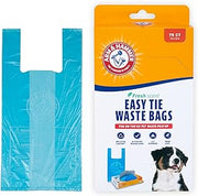 Arm & Hammer 71041 Easy-Tie Waste Bags, Blue, 75 Count - Pack of 1
