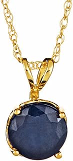 Brilliant Round Solitaire Sapphire Pendant 7mm September