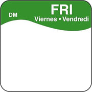 DayMark Day of The Week 1" x 1" Dissolvable Label, FRI (Roll of 500)