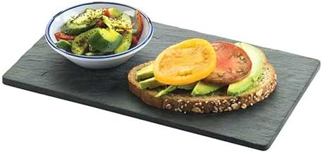 Cal Mil Rectangle Black Slate Serving Stone, 7 x 12 x .25 inch - 6 per case.