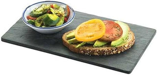 Cal Mil Rectangle Black Slate Serving Stone, 7 x 12 x .25 inch - 6 per case.