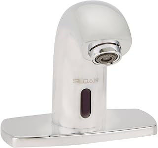 Sloan SF-2150-4 Sensor Activated Battery Powered Electronic Pedestal Faucet, Chrome