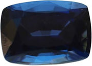 Blue Synthetic Sapphire Rectangle Facet Unset Loose Gemstone 7mm X 5mm