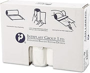 Inteplast 33 Gal Trash Can Liners, Clear, 33 in x 40 in, 250 Bags, S334016N