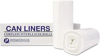 Inteplast Group High-Density Commercial Can Liners Value Pack, 55 gal, 11 microns, 36" x 58", Clear, 25 Bags/Roll, 8 Rolls/Carton
