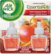 Reckitt Air Wick 80420 Scented Oil Refill Warming - Apple Cinnamon Medley 0.67oz Orange 2/Pack
